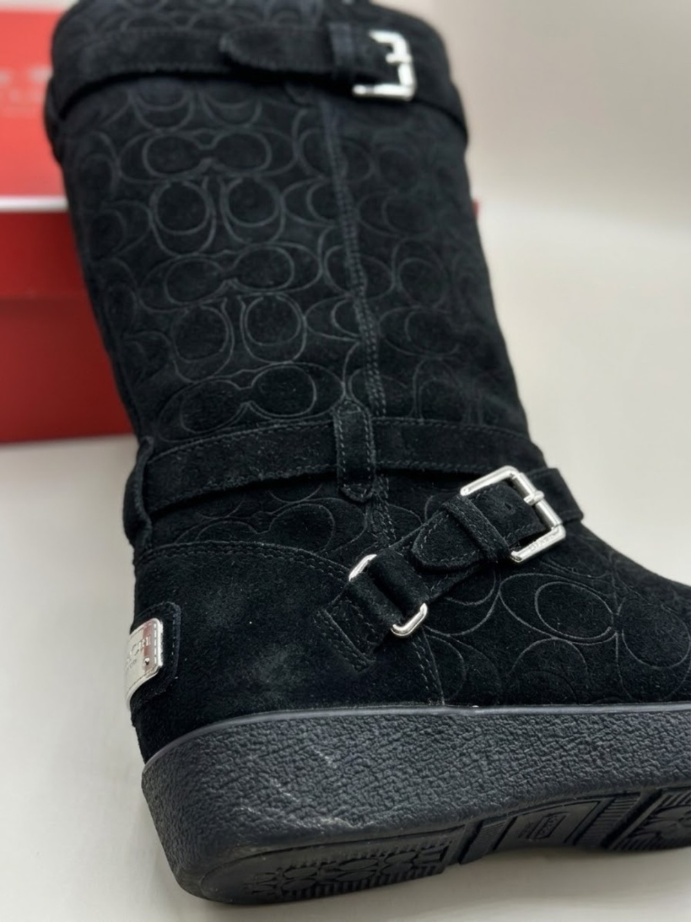 COACH BLACK SUEDE COLD WEATHER BOOTS - Cold Weather is Coming